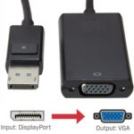 DisplayPort to VGA Adapter – DP Male to VGA Female Connector for Monitor, Projector, LED Display