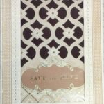 Formal Beige & Brown Save The Date Card Cover | Geometric Wedding Design JCC D-1750